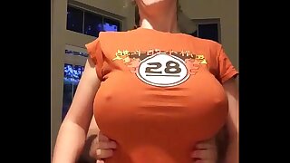 nerd close by beamy jugs orange tee-shirt